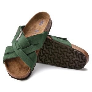 Birkenstock Green Suede Sandals